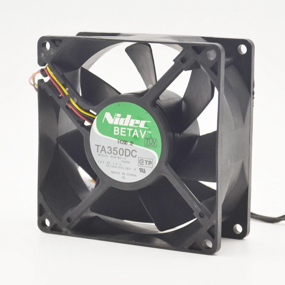 Nidec TA350DC M34789-57 CQ4 9238 12V 1A 9 см низкий шум вентилятора 92*92*38 мм