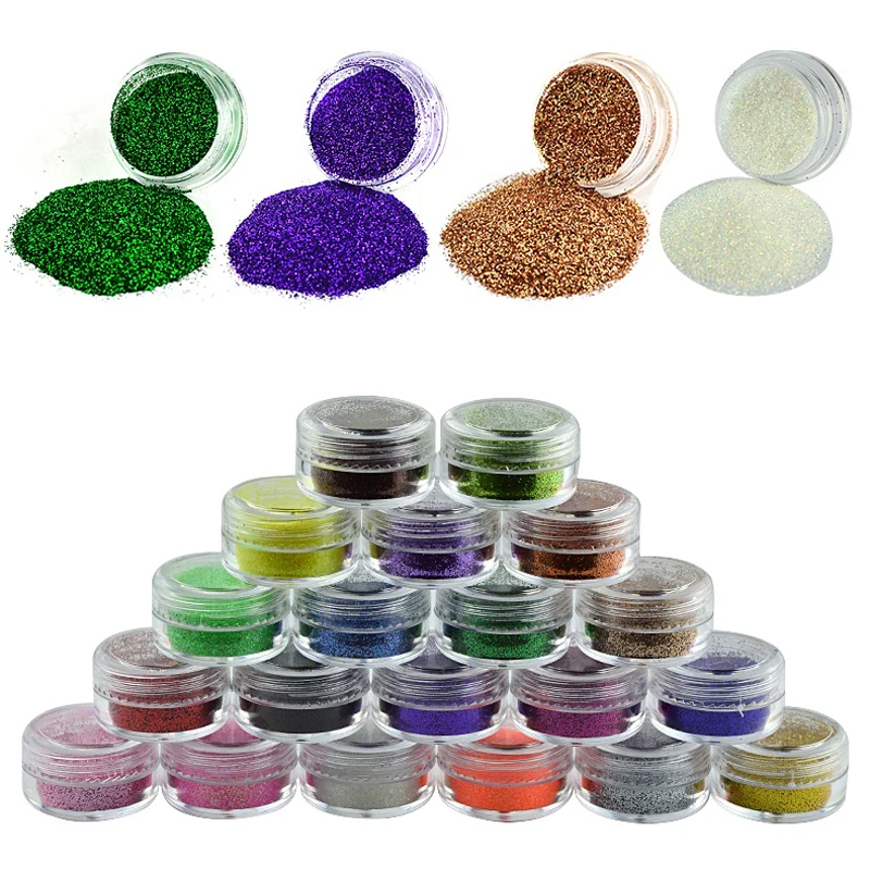 

Nail Decoration nail glitter used with uv gel sequins Super bright flash Fine powder For Nail Art Tips M522