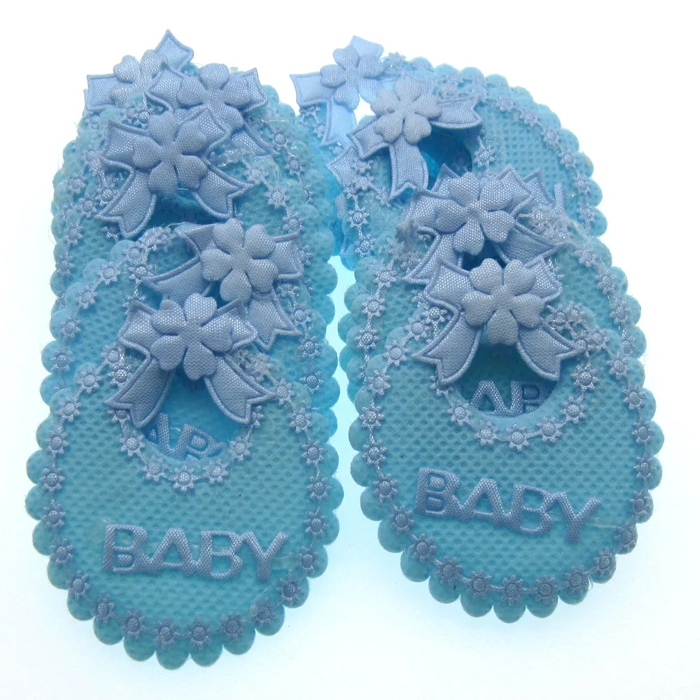 12 Piezas 2 Bebe Baberos Apliques Para Baby Shower Favores Adornos