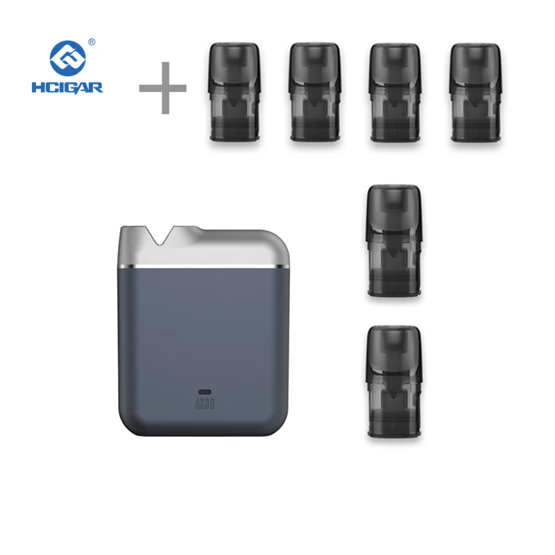 HCIGAR AKSO Plus Pod Kit 850 мАч встроенный аккумулятор и 1,4 мл многоразовый pod vape коробка с воздушным приводом pod система электронной сигареты - Цвет: Blue kit with 4 Pod