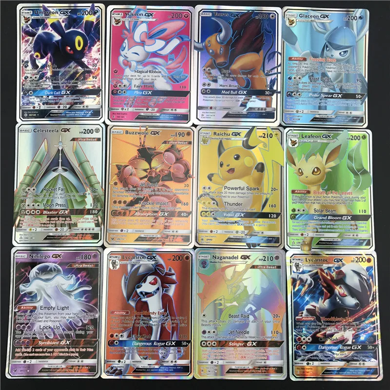 

High quality Children Toy English GX Pokemones Cards Toys card Game Battle Carte Trading Energy Charizard Collection Card