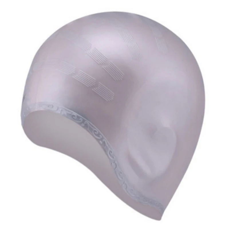 Swim Pool Water Sport Waterproof Silicone Diving Swimming Cap Long Hair Protection Ear Cup Swim