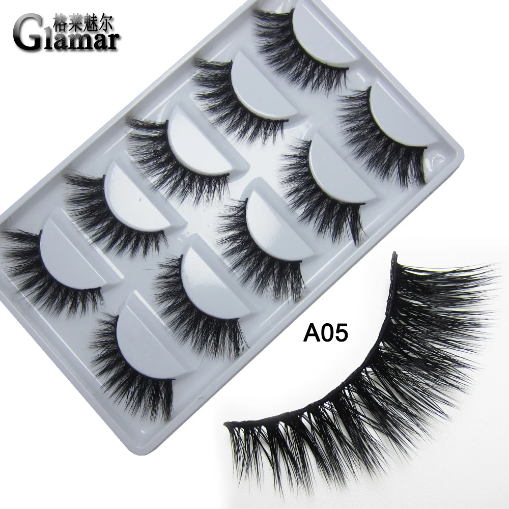 GLAMAR накладные ресницы 5 пар/компл. хорошее качество 3D норковые крылатые полные