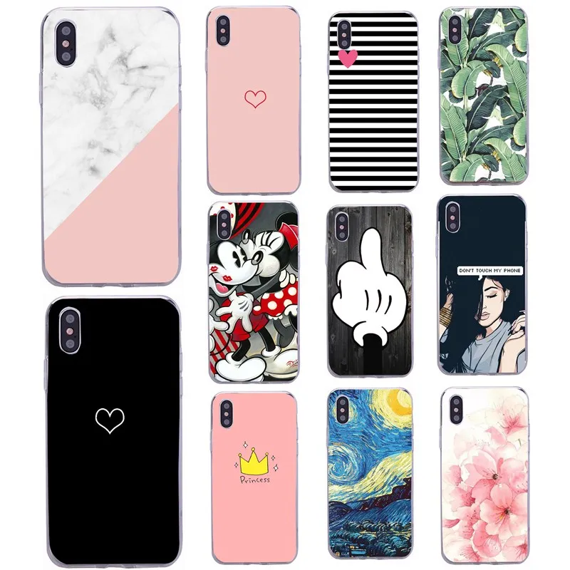 

Case For iPhone XS Max XR Phone Case For iPhone X 6 7 8 Plus 5S 5 SE 7 Pink Marble Soft Silicone for Capa iPhone 6 Case Cover