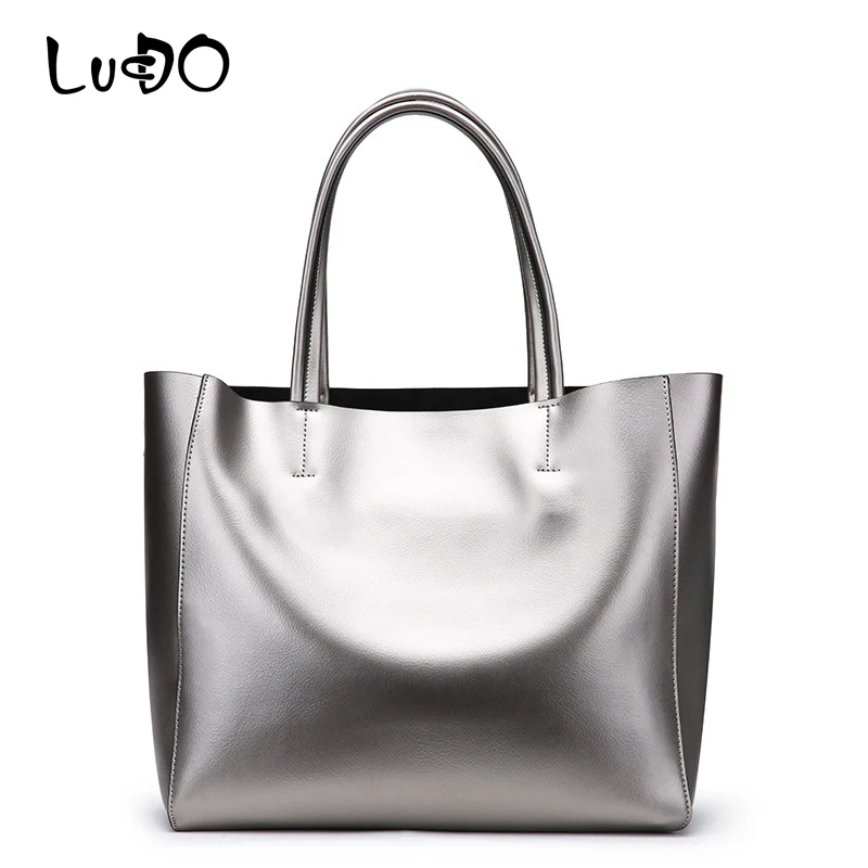

LUCDO Fashion Ladies Genuine Leather Bags Designer Women Luxury Shoulder Handbags Soft Female Famous Brand Casual Tote Bolsa Sac