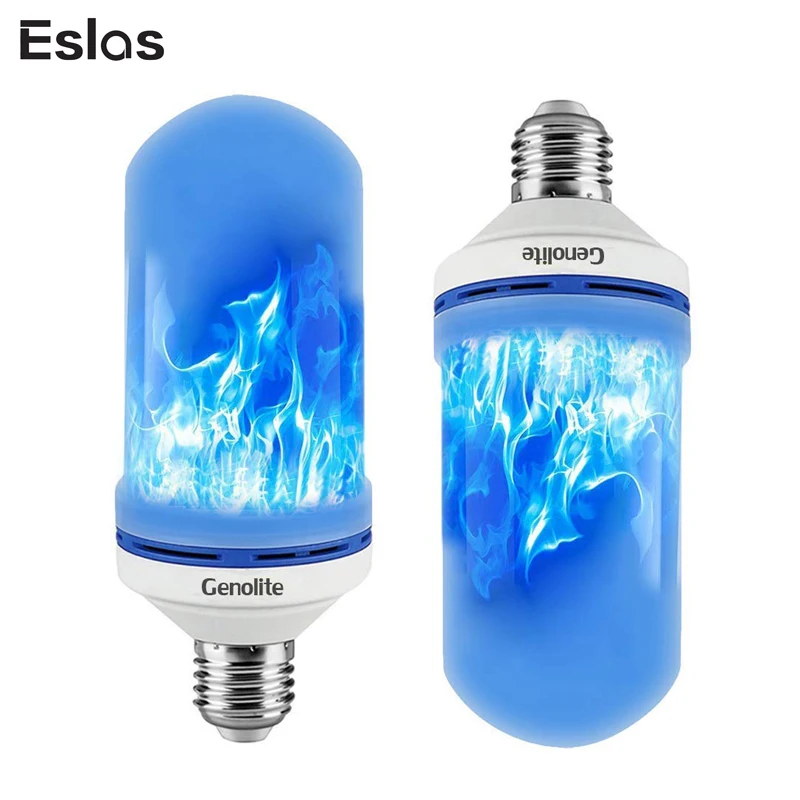 

Eslas LED Fire Lights E27 LED Dynamic Flame Effect Corn Lamp AC 85-265V Flickering Emulation Lamp for Garden