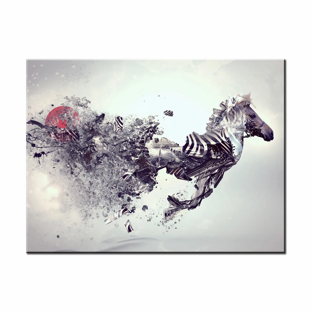 Canvas Art Print Abstract Zebra Canvas Printing of Animals