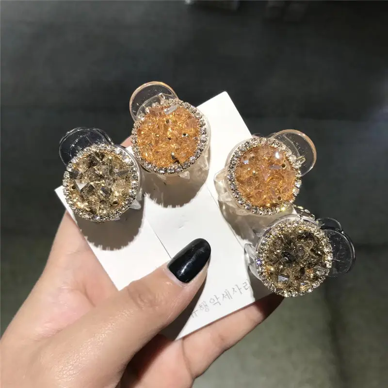 

1PC 4 Colors Fashion Women Girls Bling Crystal Hairpins Headwear Rhinestone Hair Clips Pins Barrette Styling Tools Accessories