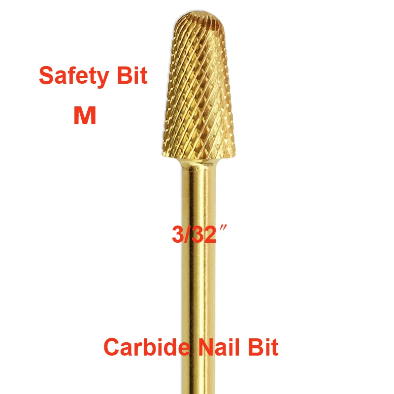 1 PCS Safety Bit Carbide Nail Drill Bits 3/32'' Manicure relmachine