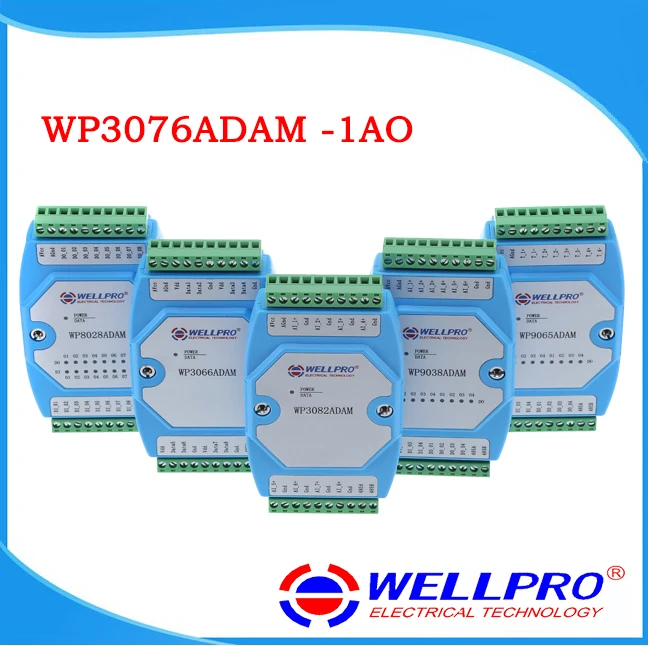 WP3076ADAM(1AO)_ 0-20MA/4-20MA аналоговый выходной модуль/RS485 MODBUS RTU связь