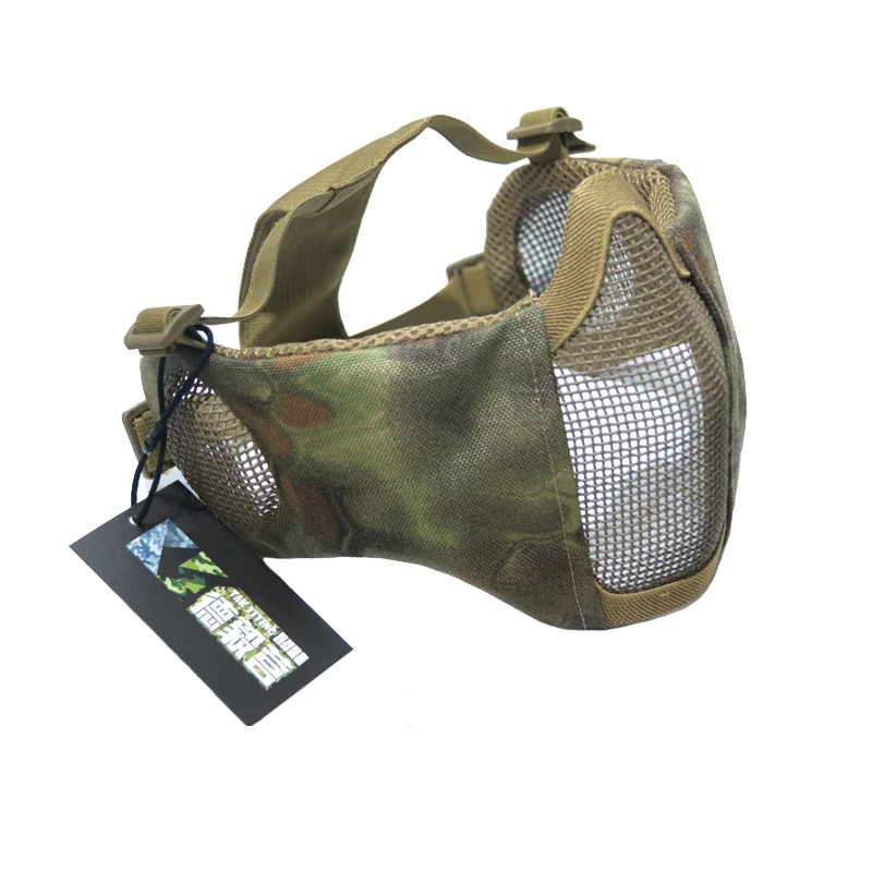

TAK YIYING Tactical Foldable Half Face Mask Protective Mesh Mask for Airsoft Paintball with Adjustable and Elastic Belt Strap