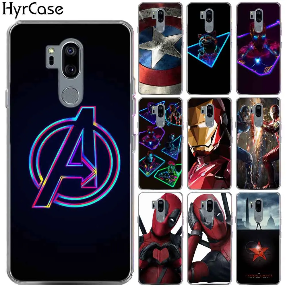 

Spider Iron Man Super Heros Soft TPU Case For LG G7 6.1" Avengers Silicon Transparent Phone Back Cover For Coque LG G7 ThinQ