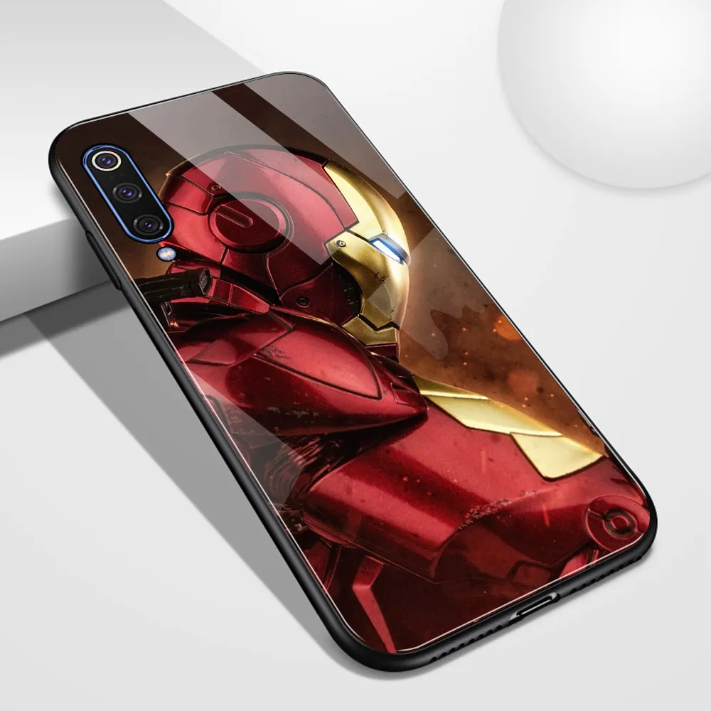 Чехол для Xiaomi 9 чехлы стеклянная задняя крышка чехол Marvel iron Man mi 8 8se lite explorer 9se mix 2 2s 3