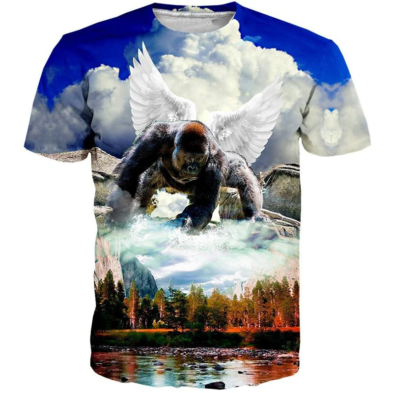 

YX Girl 2019 Summer Unisex Tops Tees HARAMBE WATCH OVER US T-SHIRT For Men Women Short Sleeve O-neck T shirt Streetwear Dropship