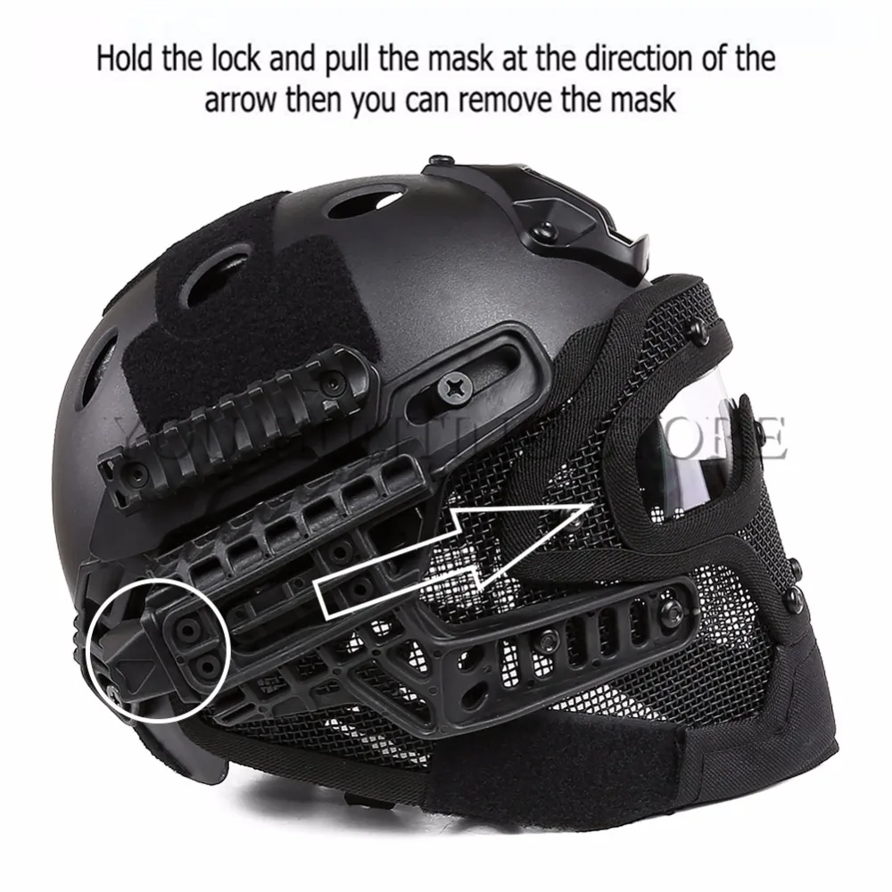 Новинка G4 тактическая защитная маска на все лицо, шлем с Goggle Для PJ Vent страйкбол Пейнтбол WarGame CS тактическая Охота
