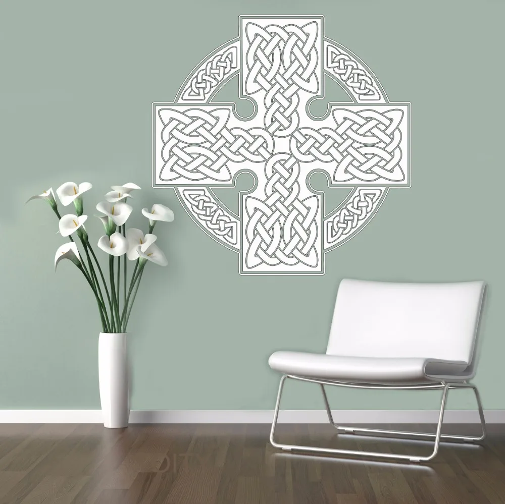 Celts Cross Wall Vinyl Sticker Ornament Decor Pattern Decal Home