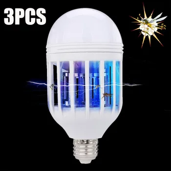

3PCS 2 in 1 LED Bulb Mosquito Killer Lamp E27 15W Pest Control Light Bulb 110V 220vAnti-Mosquito Flying Moths Killer Light