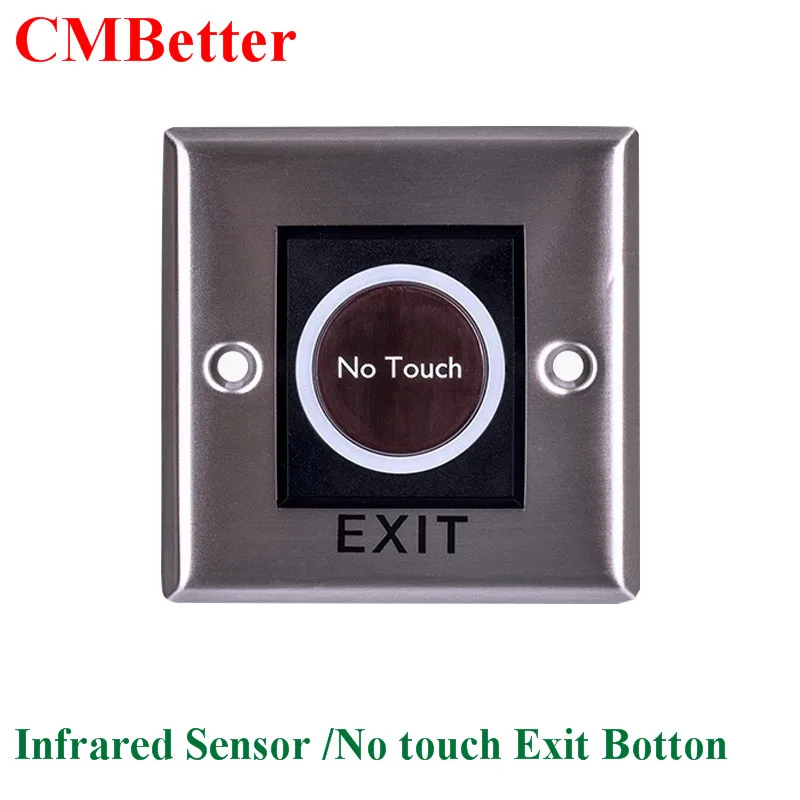 Button Infrared Sensor NONC No Touch Push Switch For Door Access Control System Door Square IR Exit Button switch CM127 (1)