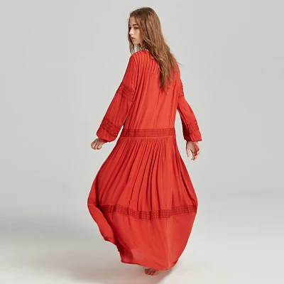 Женское винтажное длинное платье с вышивкой в стиле бохо|loose dress|maxi long dresslong dress |