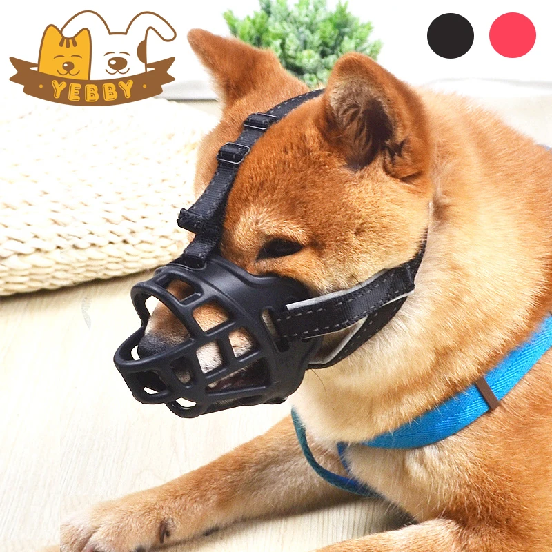 Dog Collars Leads Harnesses Silicone Soft Muzzles Anti Bark Bite No
