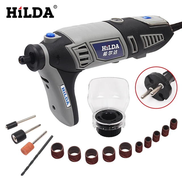 HILDA электрическая дрель Dremel шлифовальный станок гравировка ручка шлифовальный станок Мини дрель Электрический Роторный инструмент шлифовальный станок Dremel аксессуары