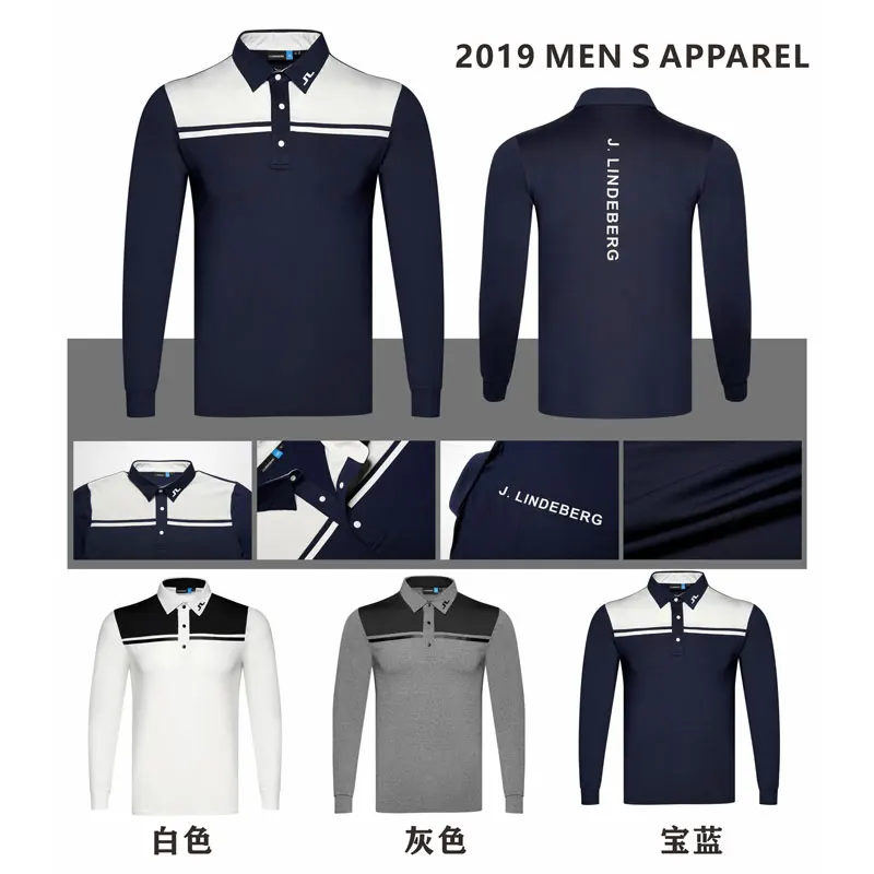 Cooyute Распродажа Новая мужская футболка с длинным рукавом для гольфа JL одежда для гольфа на выбор хлопковая рубашка для гольфа