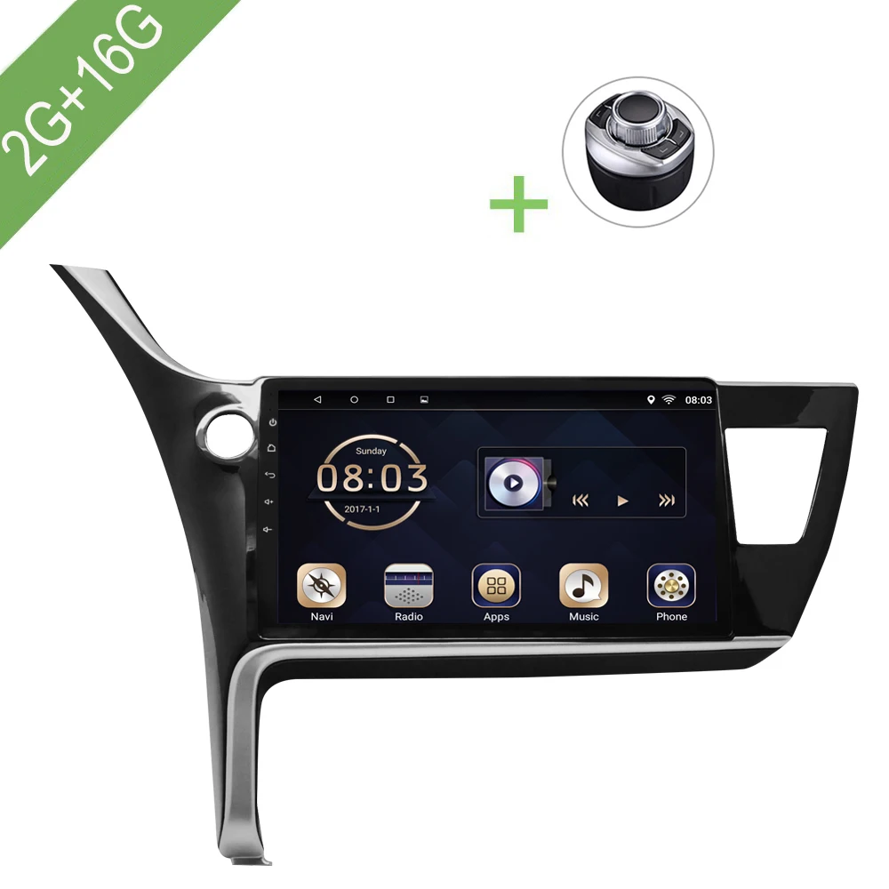Android 9 0 автомобильный DVD для Corolla 2017 мультимедийный плеер 1 Din 10 &quot2G/16G радио GPS |