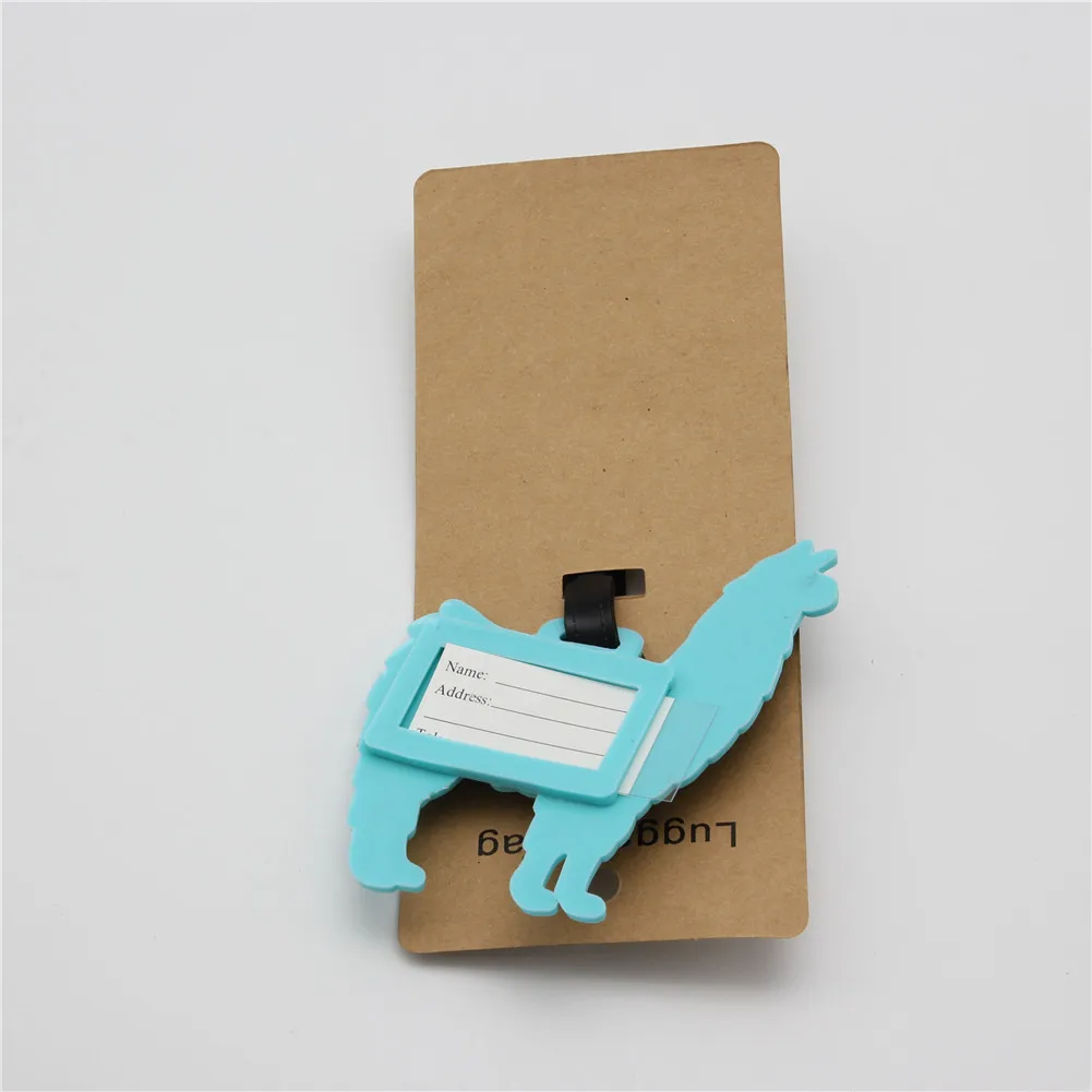 DEZEMIN Alpaca Luggage Tag Silicone Name Tag Holder
