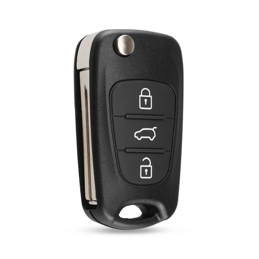 KEYYOU 3 кнопки флип дистанционного ключа автомобиля оболочки пустой для Kia Rio 3 Picanto Cerato Sportage K2 K3 K5 Soul hyundai I30 IX35 чехол для ключей