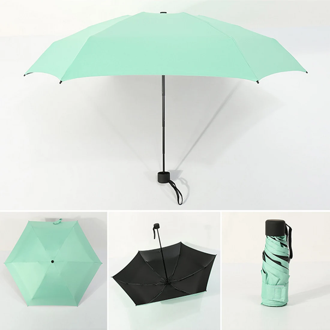 Мини портативный маленький Модный складной зонт дождь женский подарок мужчины мини-карманный зонтик девочки Анти-УФ водостойкий