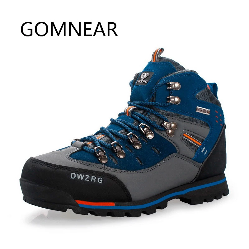 GOMNEAR zapatos de senderismo botas al aire libre zapatillas de senderismo pesca de montaña escalada Camping hombres antideslizantes botas de Trekking tamaño grande|hiking sneakers|hiking shoesmen hiking shoes -