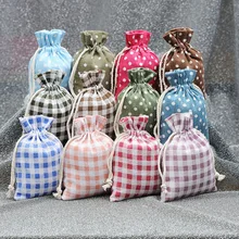 30 шт., Хлопковая сумка, креативная, Экологически чистая, на шнурке, Хлопковая Сумка, маленькая, для мелочи, для сотового телефона, сумка для ключей, 2 размера