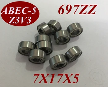 

5pcs Low noisy 697 ZZ 697ZZ 697Z 697-ZZ 7X17X5 MM Deep groove ball bearing micro miniature small bearing motor bearing