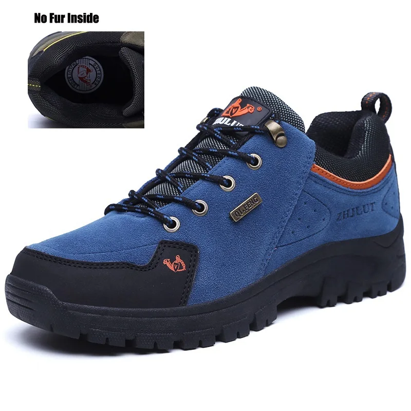 Winter/Autumn Men Shoes Comfort Casual Shoes Men Plus size 36-47 Fashion Breathable Outdoor Shoes Flats Men Trainers zapatillas - Цвет: no fur blue