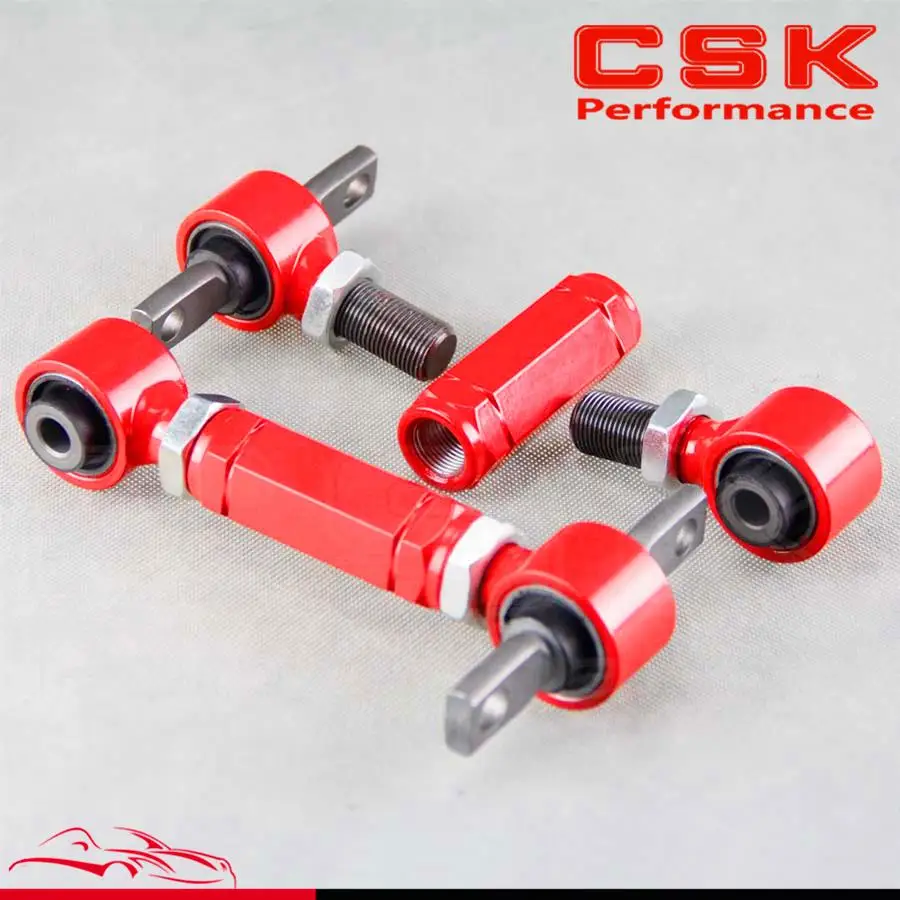 Задний ADJ. C/ARM для HONDA CIVIC 92-00 INTEGRA EG задний Регулируемый CAMBER ARMS KIT Красный