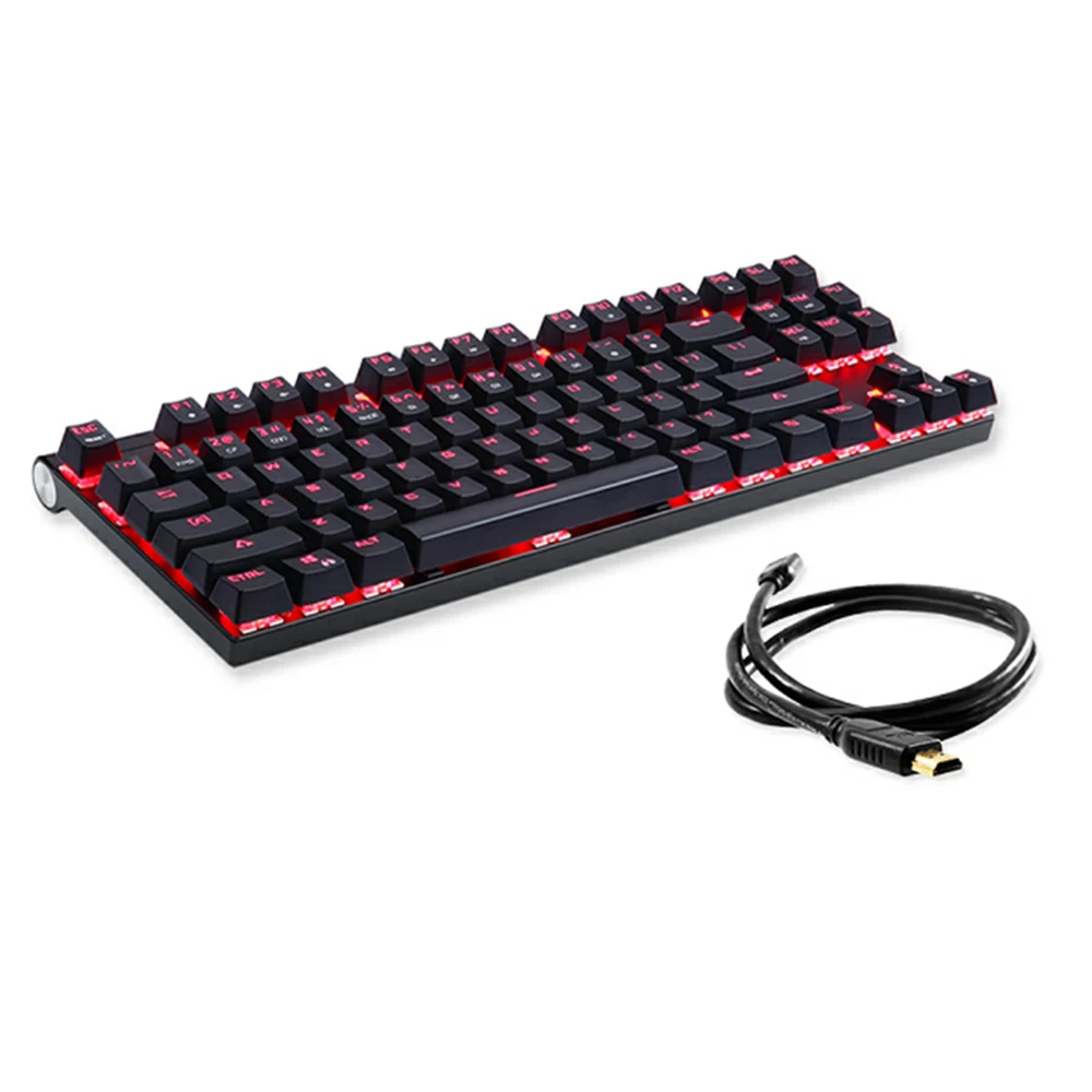 Motospeed V30 Проводная Оптическая USB игровая мышь + CK101 87 клавиш NKRO с RGB подсветкой