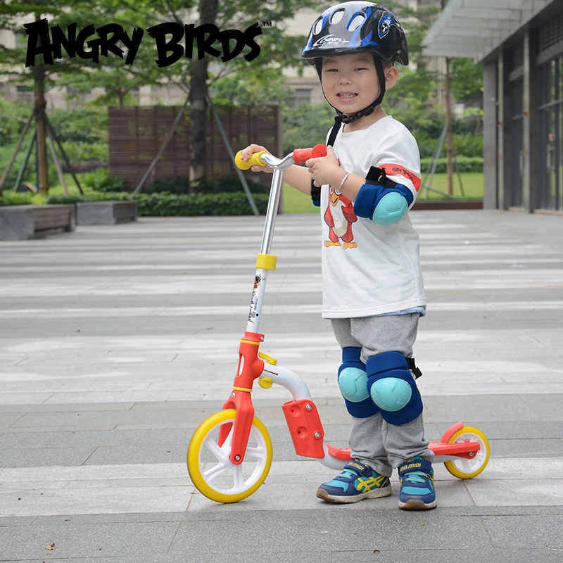 2 в 1 детский скутер, 2 колесный скутер и трик, регулируемый для детей 3-8 лет Детский велосипед с доп. балансом, милый детский скутер