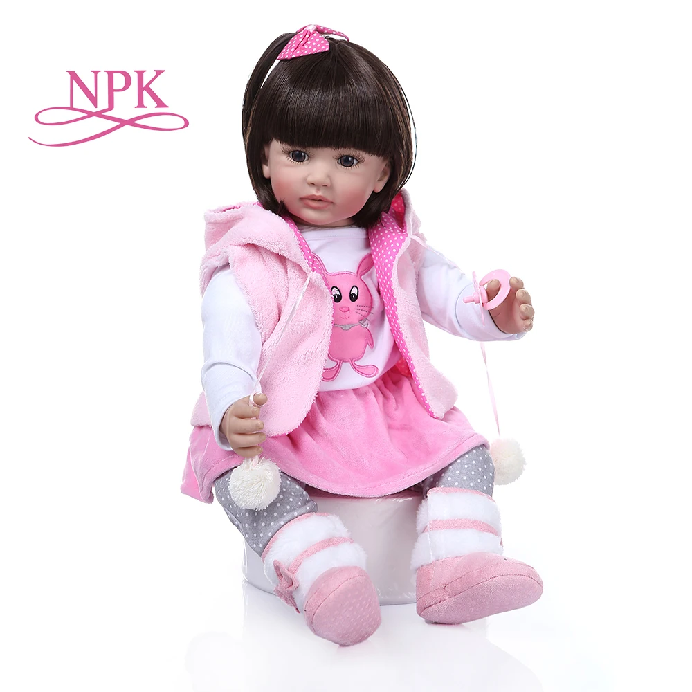 

60CM reborn toddler girl doll with Cloth Body Newborn Babies Kids Birthday Best Gifts Christmas surprice