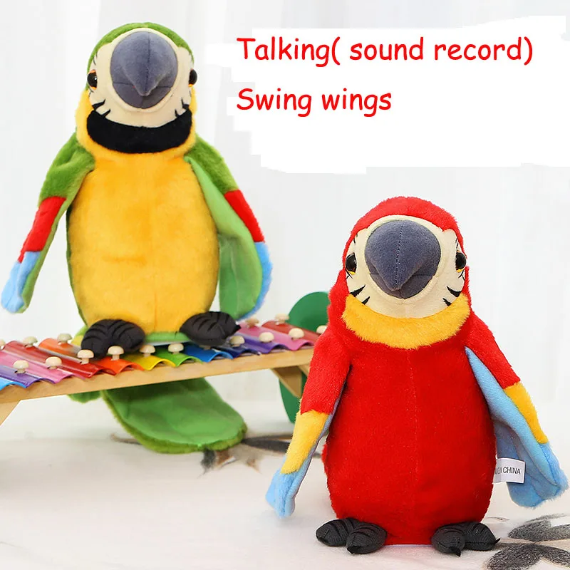 Billige Elektronische Haustiere Reden Papagei Spielzeug Lustige Sound Record Plüsch Weihnachten Geschenk für Kinder Kinder