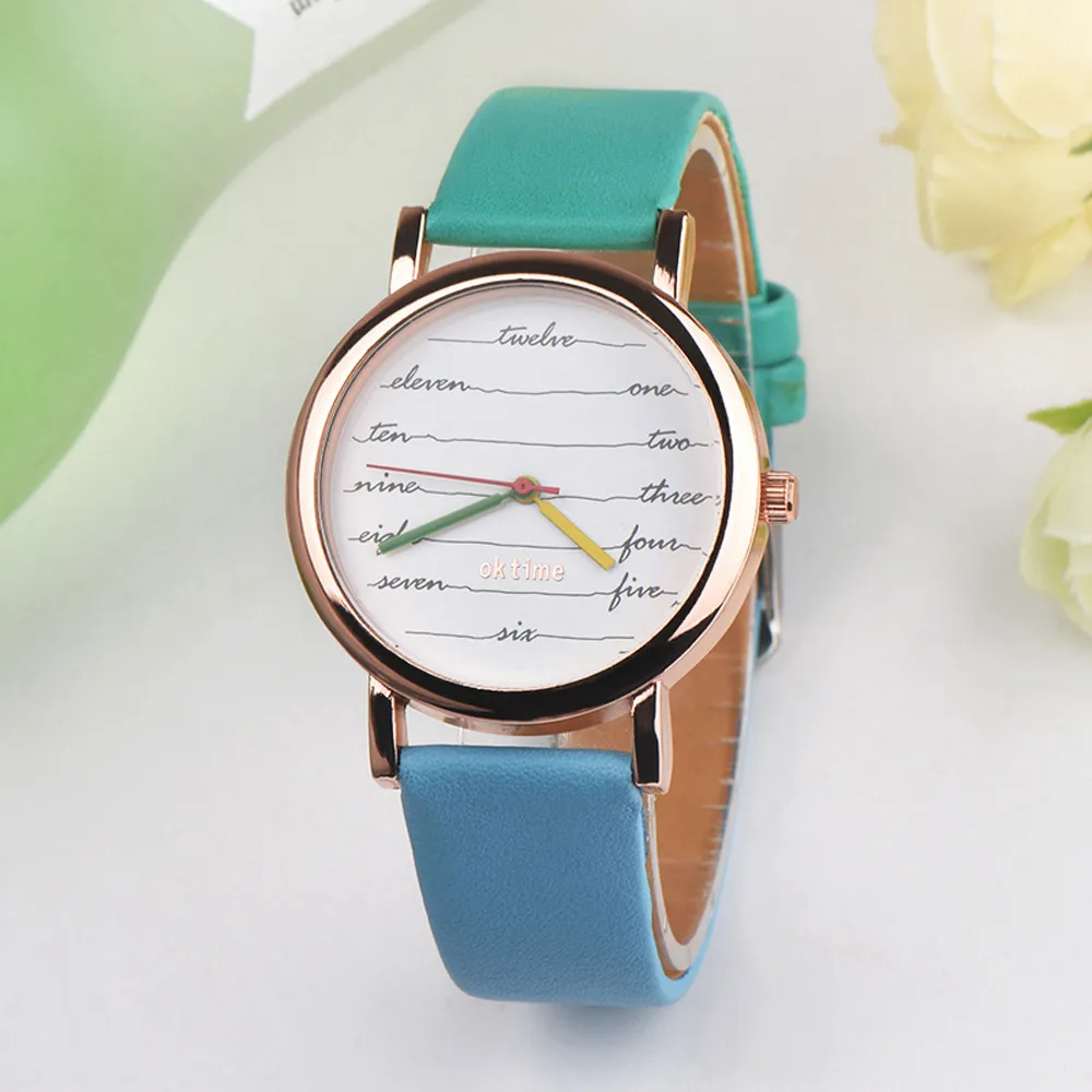 Duobla,, модные женские часы с циферблатом, повседневные кожаные аналоговые женские кварцевые часы, наручные часы,,, 40Q