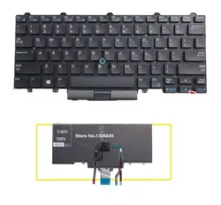 Ssea NEW США клавиатура с подсветкой для Dell Latitude E7450 E5450 ноутбука черный Клавиатура без рамки