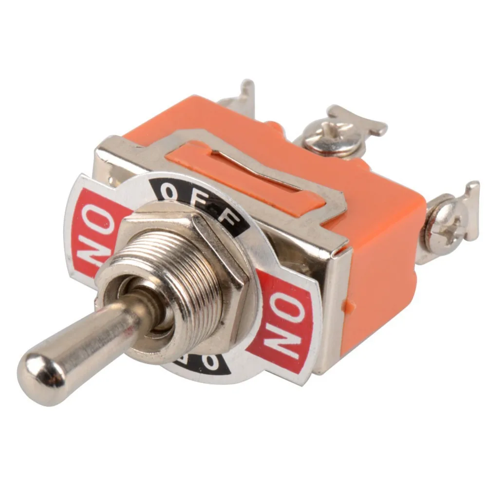 1 Pieces Mini 3 Pin ON OFF ON 3 file Toggle Switch 15A 250V AC Orangein Switches from Lights