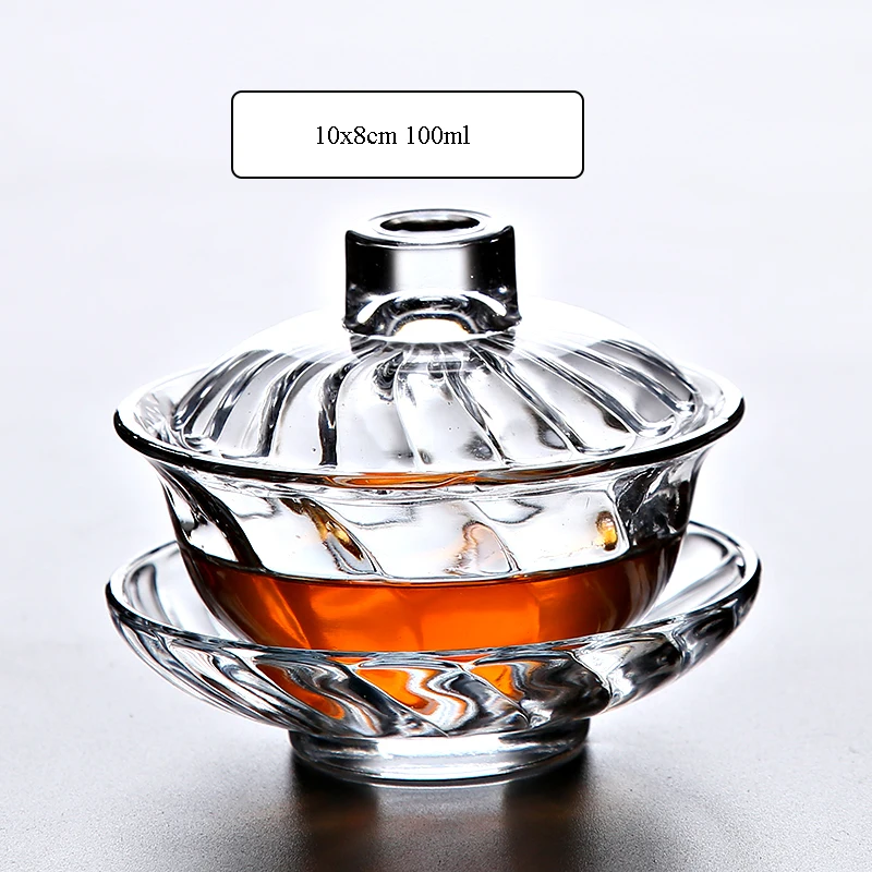 TANGPIN Heat-Resistant Glass Gaiwan Teapot for Puer Cup of Tea