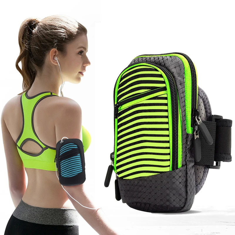 Kopen Streep Hardlopen Jogging Sport Armband Gym Arm Band Case Cover Voor iPhone 6 6 Plus 6 s 6 Plus Universele voor 4.2 5.8 inch Telefoon