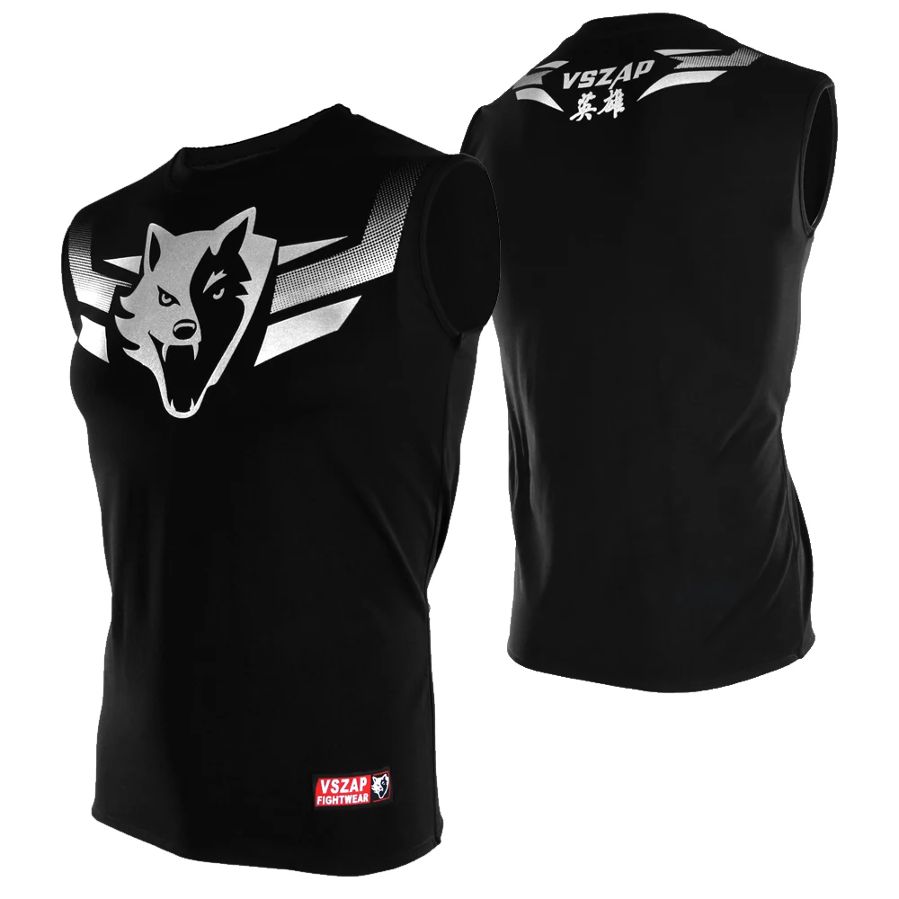 VSZAP Футболка мужская одежда жилет ММА Муай Тай топы майка reacerback|muay thai clothing|muay t-shirt |