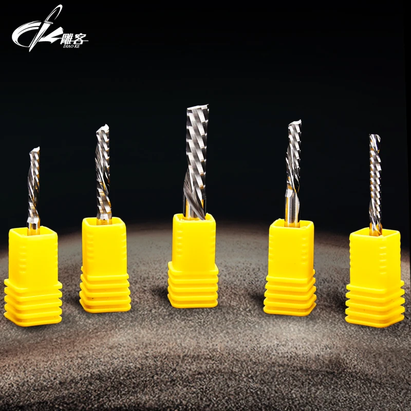 1PCS 6mm Down Cutter Left Spiral Bit CNC Router Tool One Flute Choose