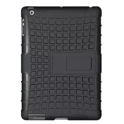 Гибридный двойной Слои чехол со встроенным в подставку для Apple iPad воздуха (черный)