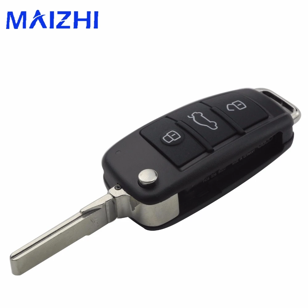 Jingyuqin 3 Buttons Folding Flip Car Key Remote Case Shell