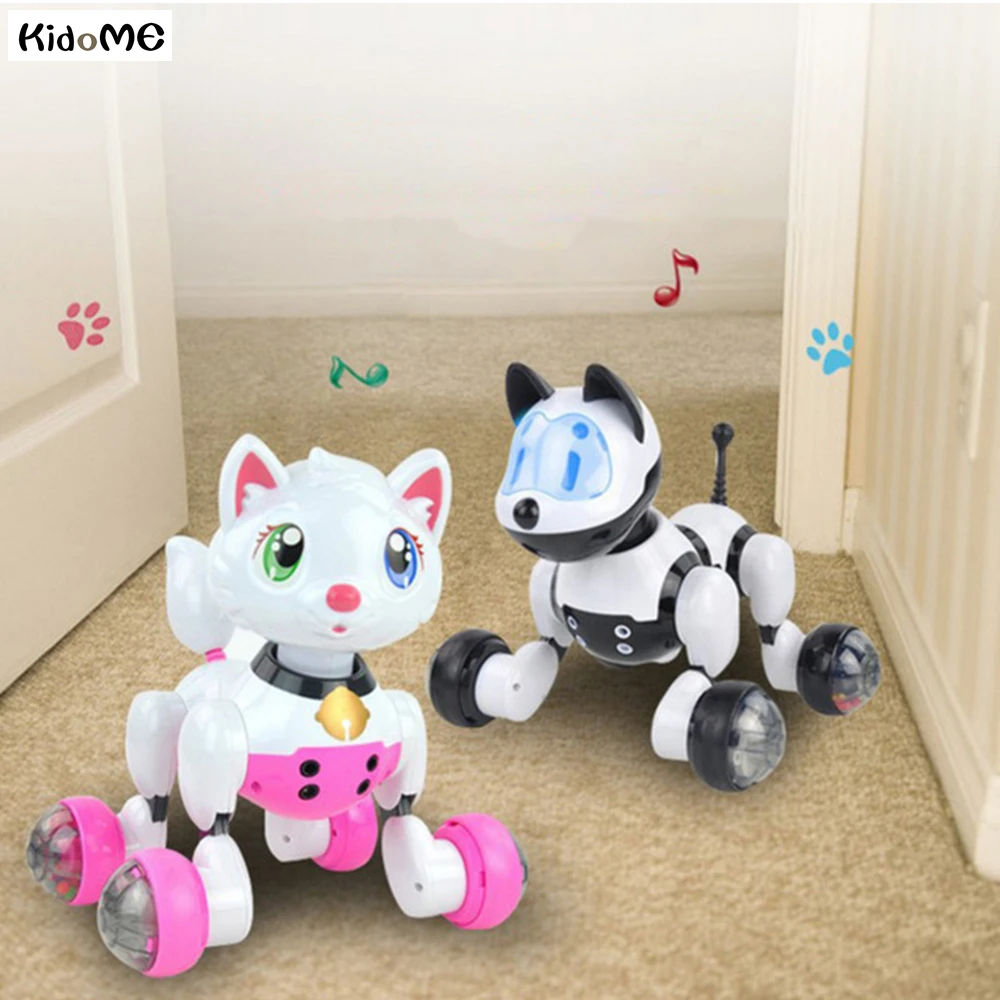 Режим голосового управления Sing Dance умная собака кошка робот игрушка транспортные средства Pet Интерактивная программа танцевальная Прогулка Роботизированная животное детская игрушка