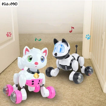 

New Voice Control Mode Sing Dance Smart Dog Cat Robot Toy Vehicles Pet Interactive Program Dance Walk Robotic Animal Kids Toy